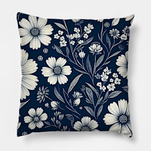 White Flowers Pillow