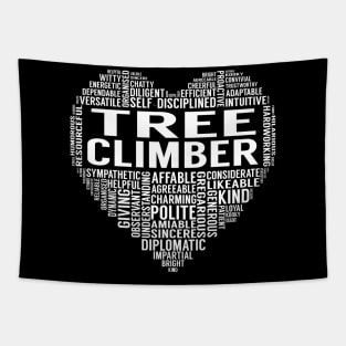 Tree Climber Heart Tapestry