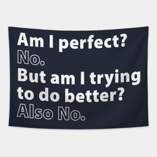 Am I Perfect? No. But Am I Trying to Do Better? Also No. Tapestry