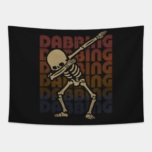 Dabbing Skeleton Type Rainbow Tapestry