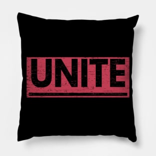 Unite! Typography Red Pillow