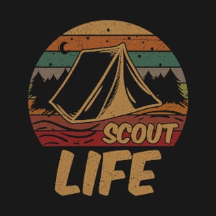 Scout Life Shirt Scouting Lovers Gifts Hiking Happy Camper T-Shirt