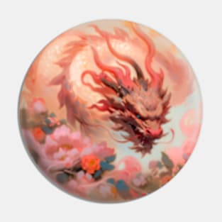 Pastel Painted Chinese Dragon Pin