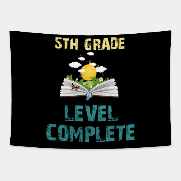 Funny 5th Grade level Complete Video gamer 2021 Graduation Tapestry by IbrahemHassan