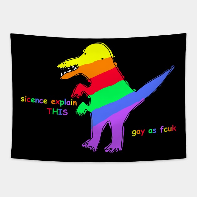 Dino Pride Tapestry by notono