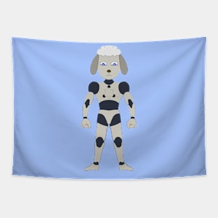 Futuristic robot android sheep Tapestry