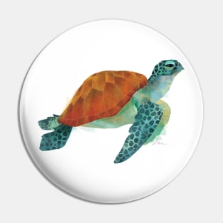 Green Sea Turtle - No Background Pin