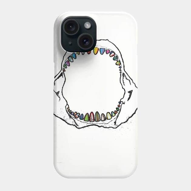 Shark Jaw (Color) Phone Case by gianettin