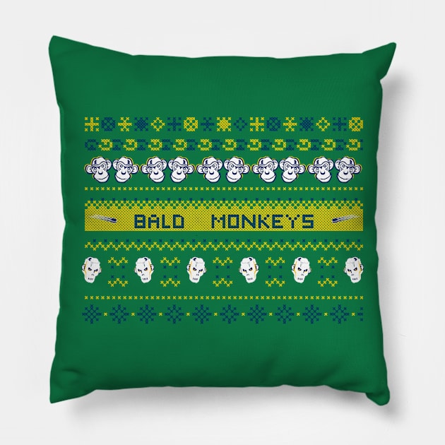 Bald Monkeys Ugly Christmas Sweater - The Original Pillow by TBM Christopher