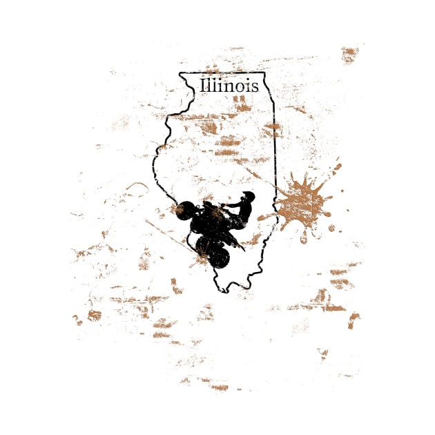 Illinois Off Road ATV Mud State Map by TeeCreations