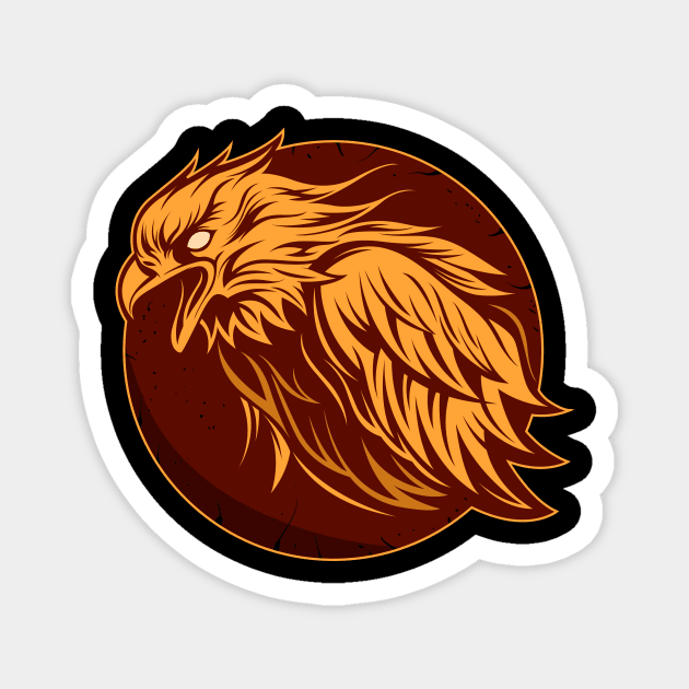 Flame eagle Magnet by Frispa