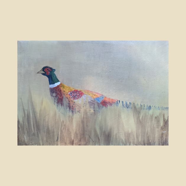 Pheasant in the Field by Matt Starr Fine Art