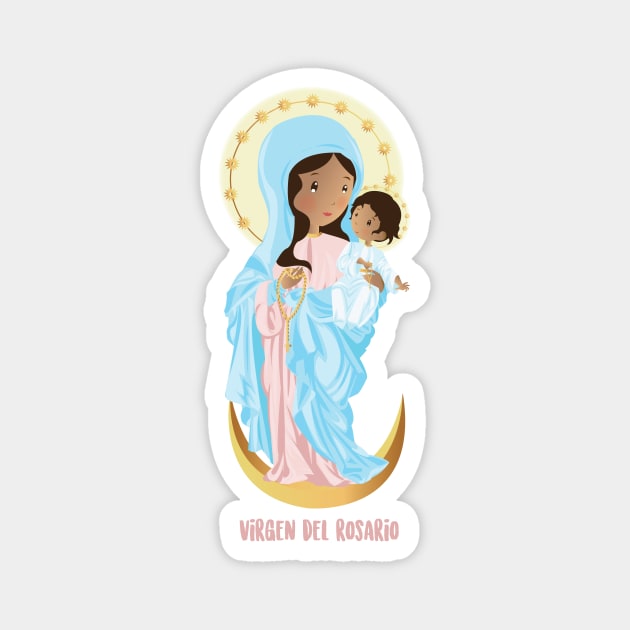 Virgin of the Rosary (Our lady of the Rosary) Magnet by AlMAO2O