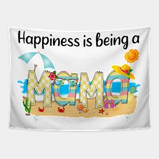 Happiness Is Being A Mama Summer Beach Happy Mother's Day Tapestry
