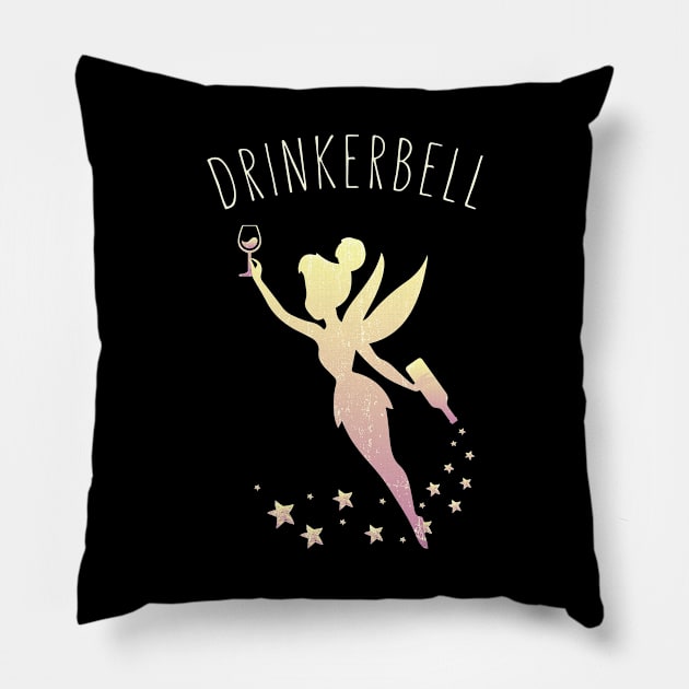 Drinkerbell Fairy Stars Cute Wine Drinking Pillow by The Shirt Genie