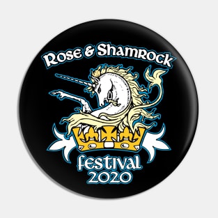 Rose and Shamrock 2020 Logo Pin