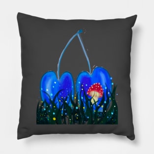 Blue Cheri Mushroom Pillow