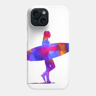 Paint Splash Surf Girl Phone Case