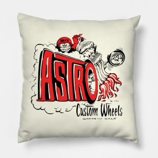 Astro Custom Wheels vintage Drag racing Pillow