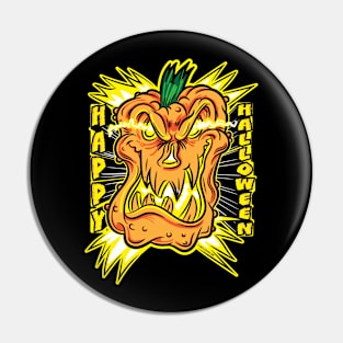 Happy Halloween Jack-O-Lantern Pin