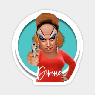 Divine - Pink Flamingos Magnet