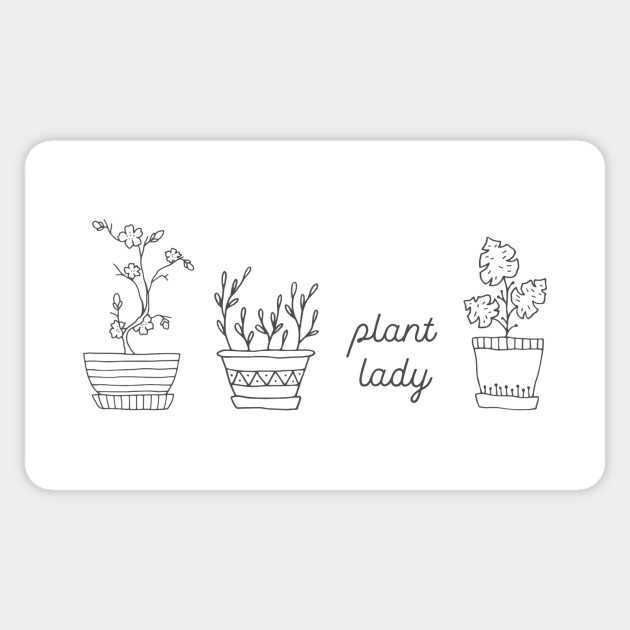 Plant Lady Is The New Cat Lady Grey Text Plant Lady Sticker Teepublic Au