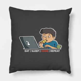 Eat, Sleep, Code, Repeat Pillow