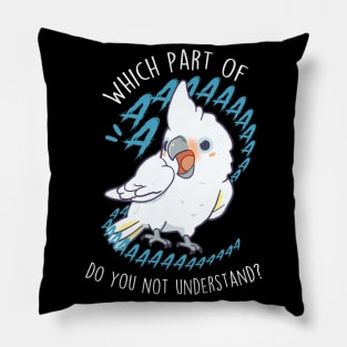 Goffin's Cockatoo Parrot Aaaa Pillow