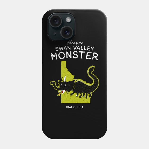 Home of the Swan Valley Monster - Idaho, USA Cryptid Phone Case by Strangeology