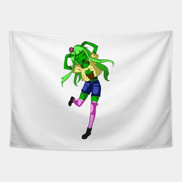 Cactus-Chan Tapestry by CactusMonsters