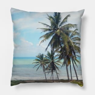 Coconut Tree on the beach Pillow