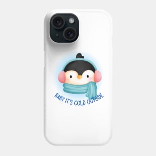Cute Penguin in Earmuffs Phone Case