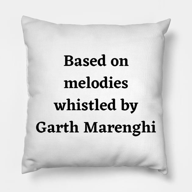 Whistled by Garth Marenghi Pillow by mywanderings