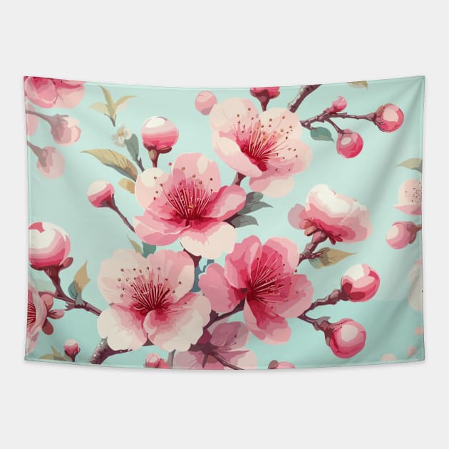 Cherry Blossom Tapestry by Jenni Arts