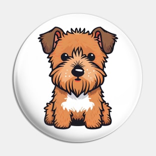 Cute Airedale Terrier Puppy Pin