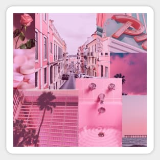 Pink Aesthetic: Pink Princess, Pink Kawaii Roses, Pink Lover, Pink Vintage  Retro Sunset - Pink Aesthetic - Sticker