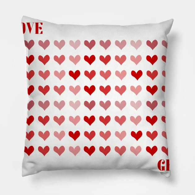 Give Love - Get Love Pillow by TJWDraws