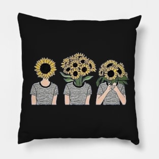 Flower heads - Digital drawing pencil - Colour Pillow