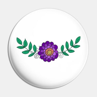 purple flower Pin