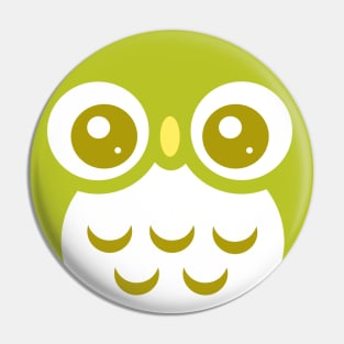 Green Cute baby Owl Pin