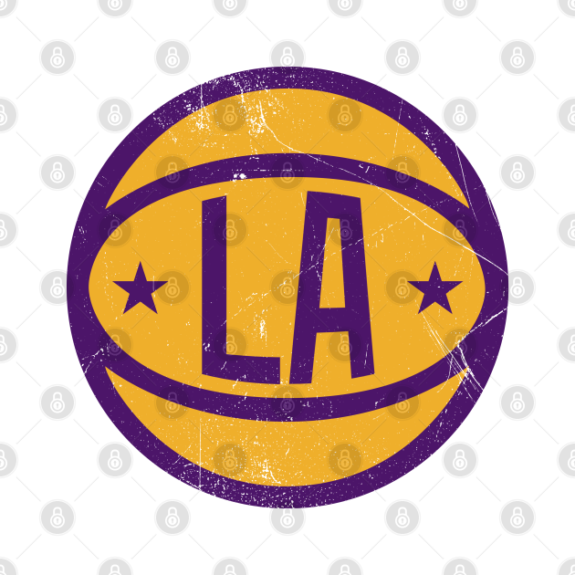 Discover LA Retro Ball - White - Lakers - T-Shirt