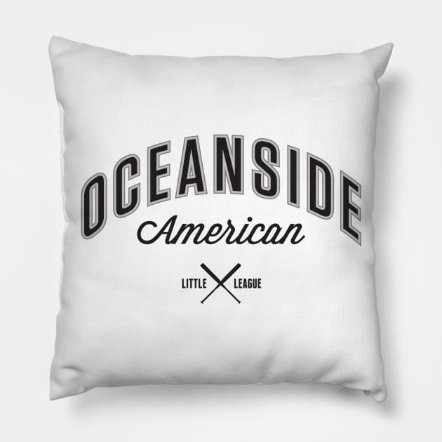 OALL Uniform Logo (Black) Pillow by Oceanside American Little League