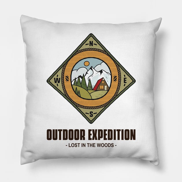 Lost In The Woods Pillow by Araf Color