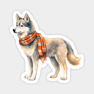 Winter dog Magnet