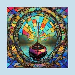 Messing About In Boats Stained Glass T-Shirt