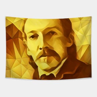 Robert Louis Stevenson Golden Portrait | Robert Louis Stevenson Artwork 12 Tapestry