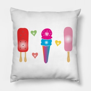 Ice Cream Popsicles Pillow