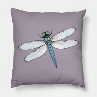 Blue dragonfly Pillow