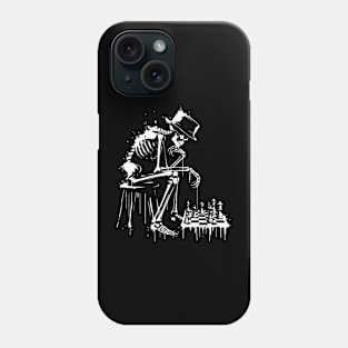 skeleton plays chessboard Phone Case