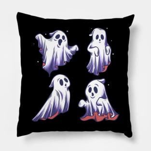 Happy halloween vector lettering and cheerful Pillow